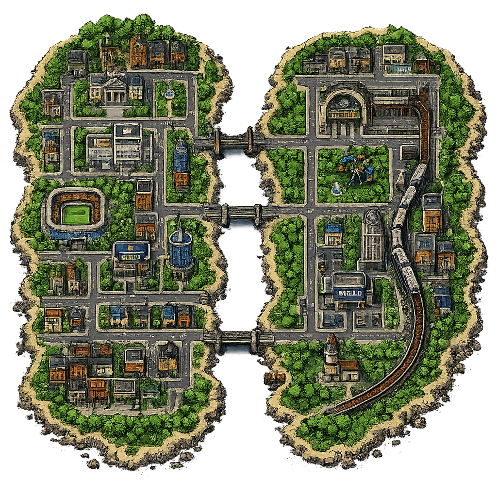 Pixel city map